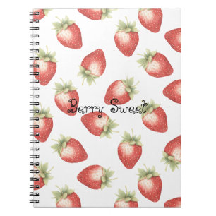 Red Fruit Strawberries Notebook