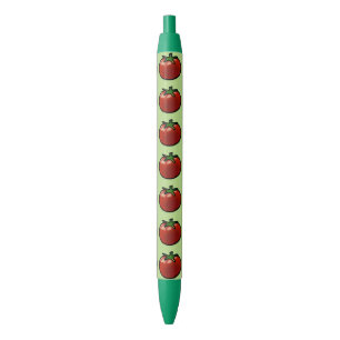 red fruit tomato black ink pen