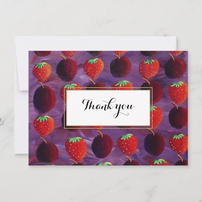 Red Fruits Country Elegant Thank You (Front)