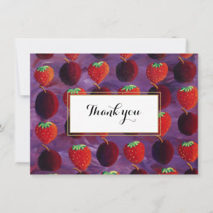 Red Fruits Country Elegant Thank You Card