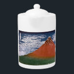 Red Fuji, Aka Fujiyama Volcano Katsushika Hokusai<br><div class="desc">The scene captured in the Japanese woodblock print, "Fine Wind, Clear Morning" (also known as "Red Fuji" or "Aka Fuji"), is a breathtaking display of Mount Fuji bathed in the vibrant hues of sunrise. This artwork is part of Katsushika Hokusai's famed series, "Thirty-six Views of Mount Fuji, " created between...</div>