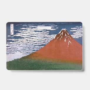Red Fuji, Aka Fujiyama Volcano Katsushika Hokusai Badge