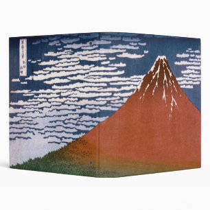 Red Fuji, Aka Fujiyama Volcano Katsushika Hokusai Binder