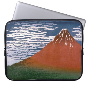 Red Fuji, Aka Fujiyama Volcano Katsushika Hokusai Laptop Sleeve