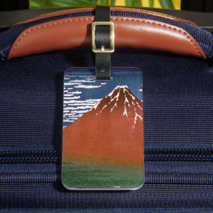 Red Fuji, Aka Fujiyama Volcano Katsushika Hokusai Luggage Tag