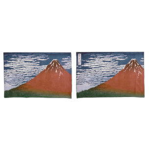 Red Fuji, Aka Fujiyama Volcano Katsushika Hokusai Pillowcase