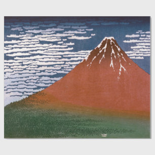 Red Fuji, Aka Fujiyama Volcano Katsushika Hokusai Wrapping Paper