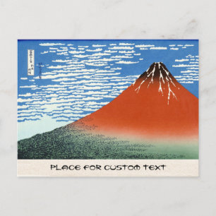 Red Fuji southern wind clear morning Postcard