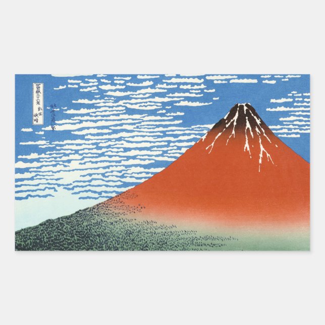 Red Fuji southern wind clear morning Sticker (Front)