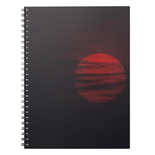 RED FULL MOON VIEW NOTEBOOK (Front)