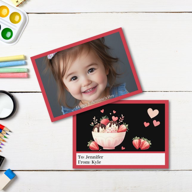 Red Full Photo Mini Classroom Valentine’s Day Card (Red Mini Classroom Valentine
)