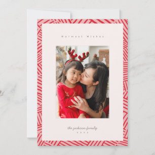 Red Fun Hatch Photocard Holiday Card
