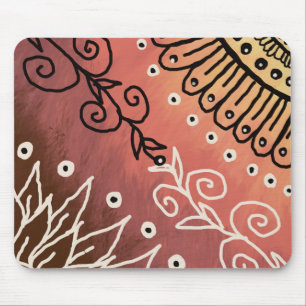 Red Funny Art Pattern Mouse Pad