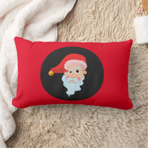red funny CHRISTMAS SANTA LUMBAR Pillow