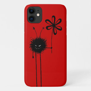 Red Funny Gothic Evil Flower Bug iPhone 11 Case