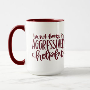 Red Funny Not Bossy Mug