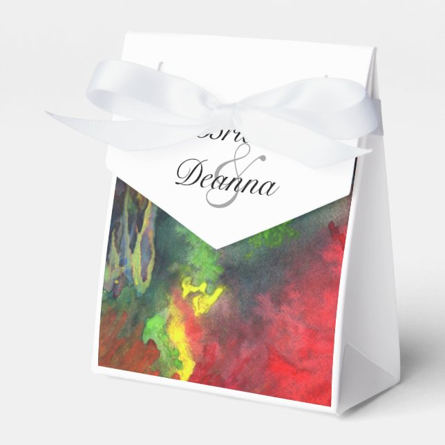 Red Fusion Favour Favor Box (Front Side)