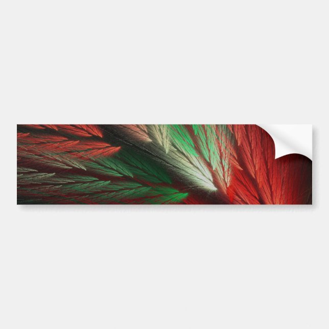 Red & G Abstract Fractal Background Bumper Sticker (Front)