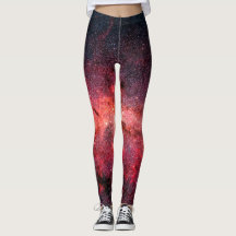  red galaxy leggings