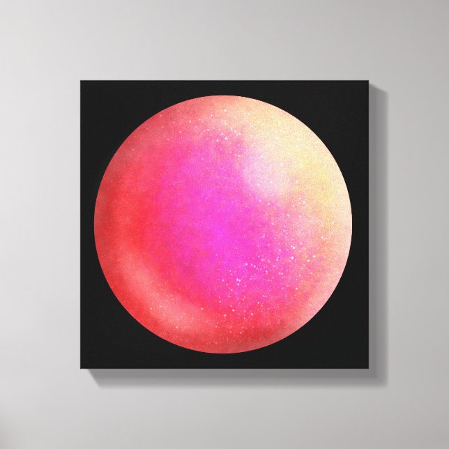 Red Galaxy Orb – Scarlett and Violet Canvas Print (Front)