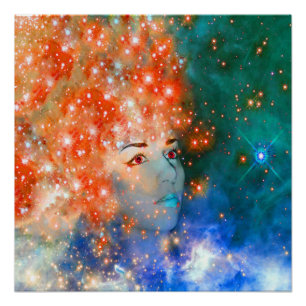 Red Galaxy Poster
