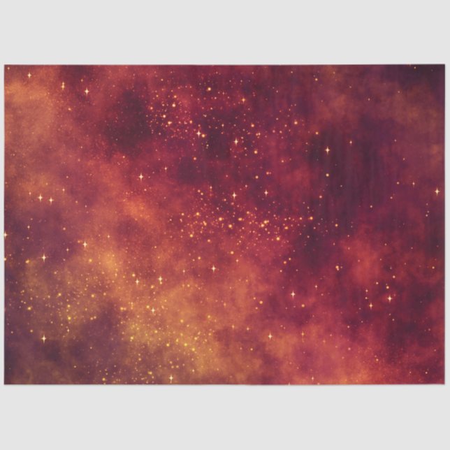 Red Galaxy Series Design 6 Tissue Paper (Front)