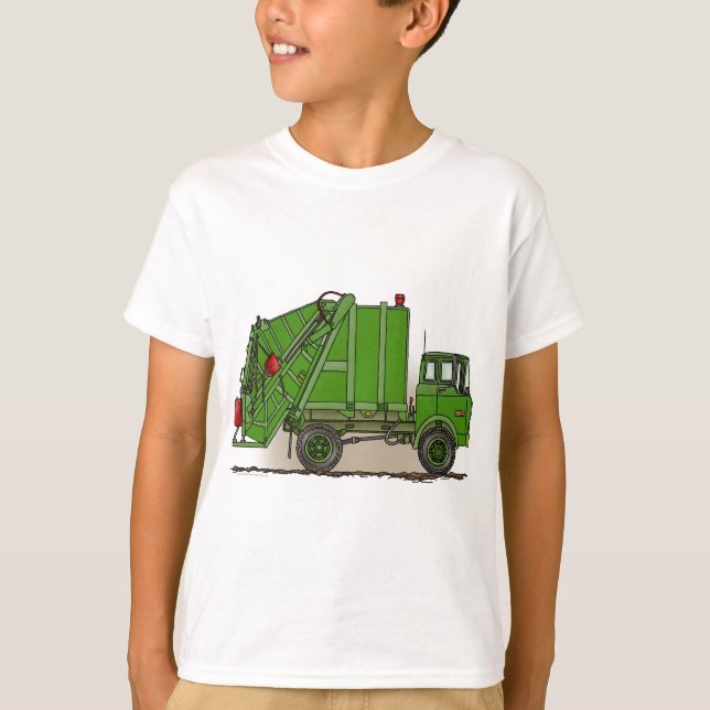 Red Garbage Truck T-Shirt (Front)