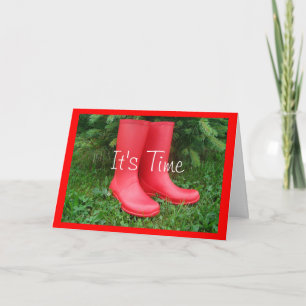 Red Garden Boots any occasion card