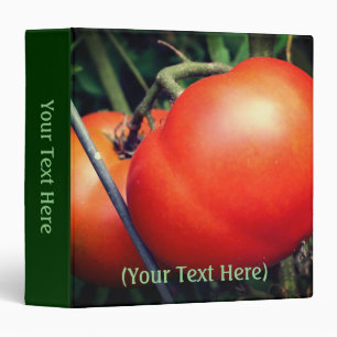 Red Garden Tomatoes Nature Personalized Binder