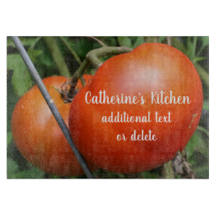 Red Garden Tomatoes Personalized Cutting Board
