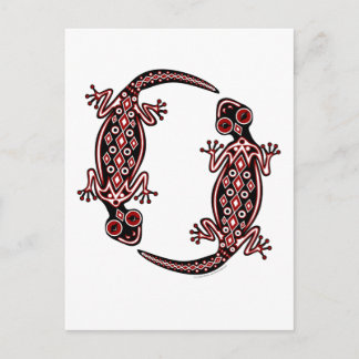 Red Geckos Totem Postcard