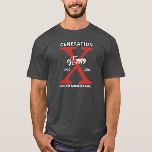 Red Generation X Personalize Your Year T-Shirt