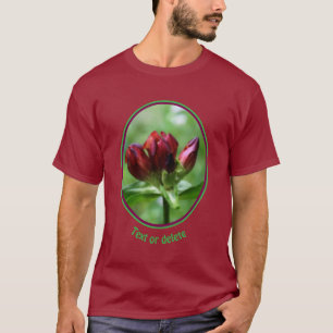 Red Gentian Flower In Bloom Personalized T-Shirt