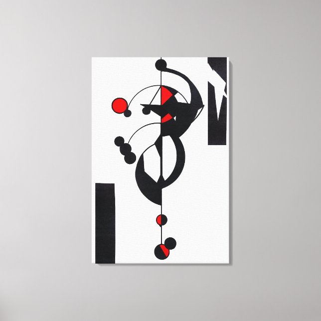 "Red Geo Design" Fine Art Canvas Print (Front)