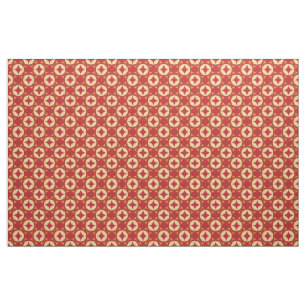 Red Geometric Abstract Design Fabric