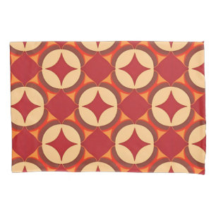 Red Geometric Abstract Design Pillowcase
