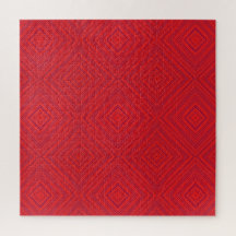 Red Geometric Diamond Pattern Impossible Pattern