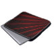 Red Geometric Lines On Black, Laptop Sleeve (Front Bottom)