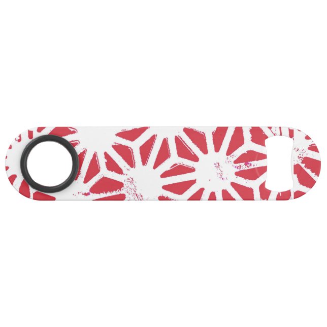 Red geometric pattern bar key (Front (Horizontal))