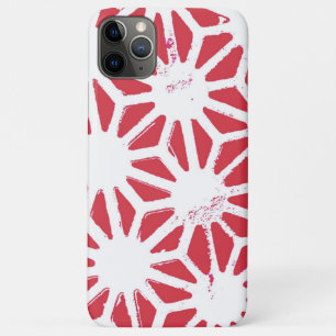Red geometric pattern iPhone 11 pro max case