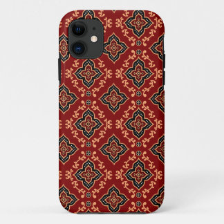 Red Geometric Pattern / Indian Print  iPhone 11 Case