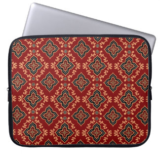 Red Geometric Pattern / Indian Print  Laptop Sleeve