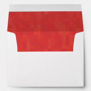 Red geometric pattern minimalist envelope