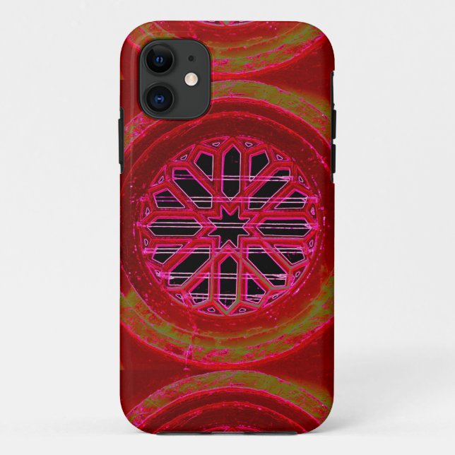 red geometric phonecase Case-Mate iPhone case (Back)