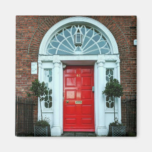 Red Georgian Door Magnet