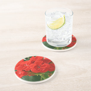 Red Geranium Coaster
