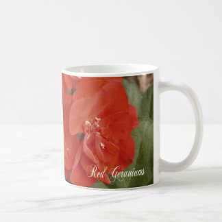 Red Geranium coffee mug