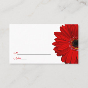 Red Gerber Daisy Mariage Cartes de Place