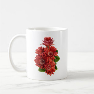 Red Gerbera Daisies Coffee Mug