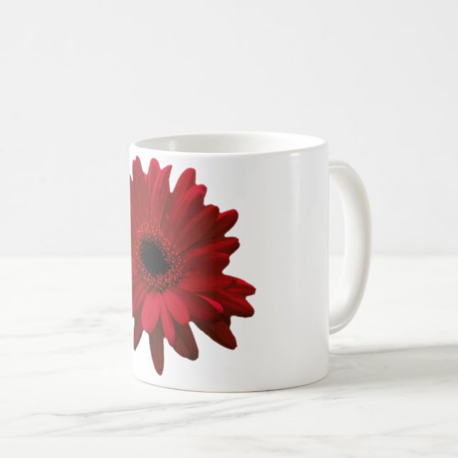 Red Gerbera Daisy Mother's Day Coffee Mug (Front Right)